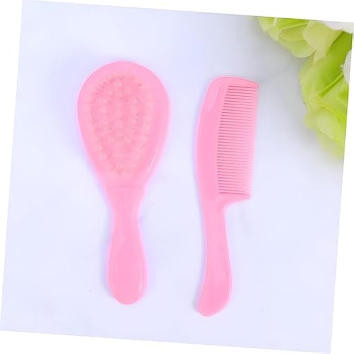 Baby Hairbrush Combo - Includes a Soft Brush and Scalp-Friendly Comb Made from Polypropylene, Perfect for Gentle Grooming of Delicate Children's Hair - Image 2